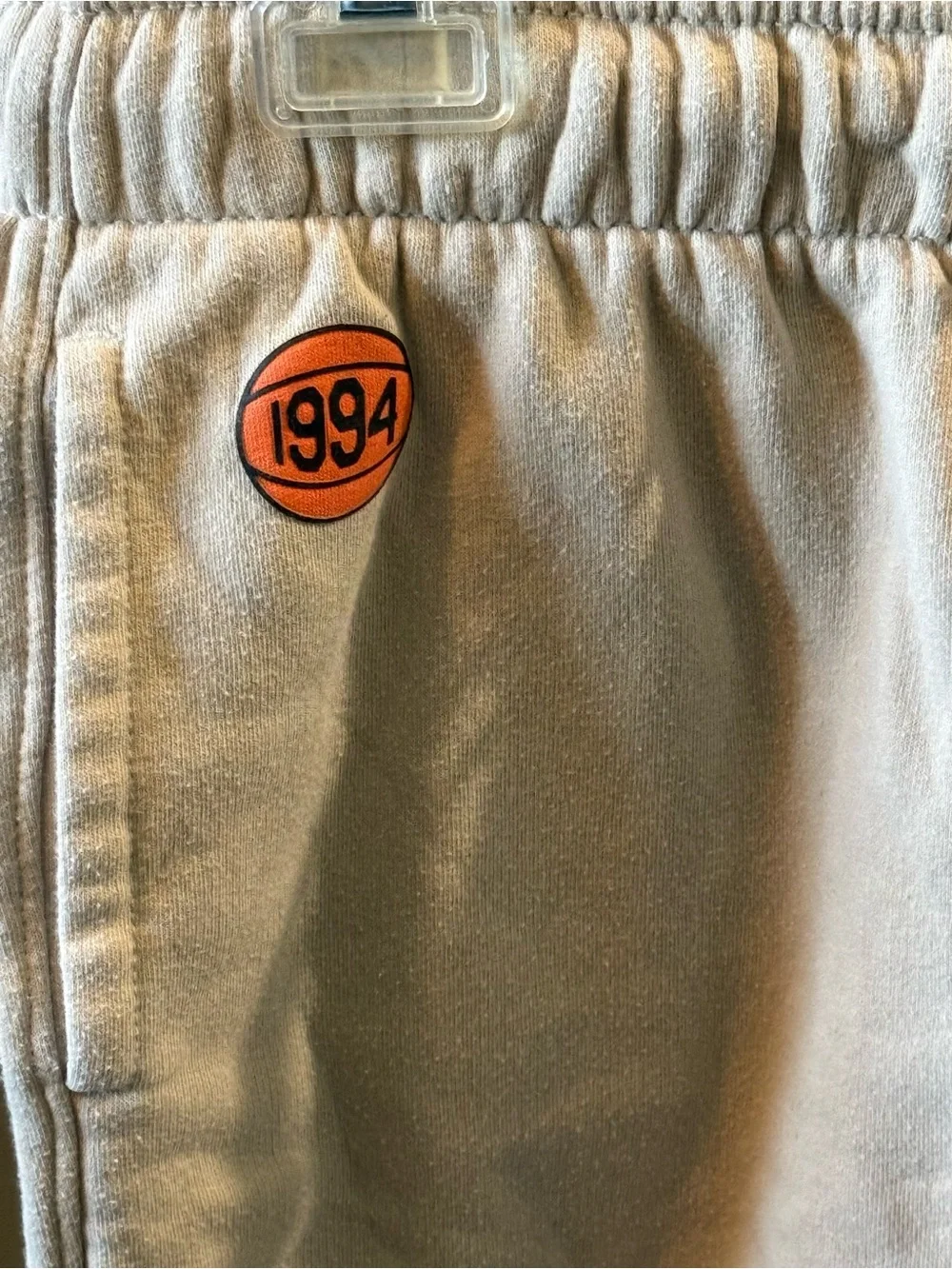 Old Navy Beige Basketball Graphic Kids Sweat Shorts
